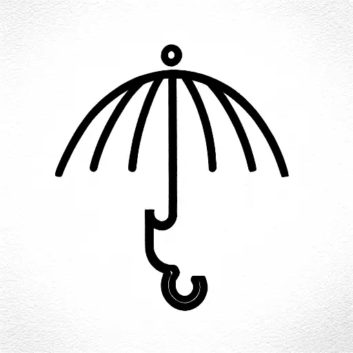 umbrella tattoo design idea