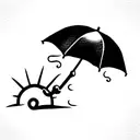 umbrella tattoo design idea
