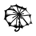 umbrella tattoo design idea