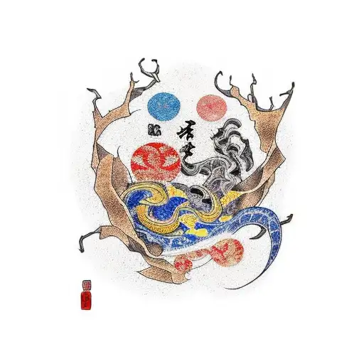 kintsugi tattoo design idea