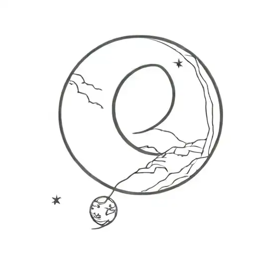 lil peep's song life is beautiful the line "run away make friend with the moon" and make the main object moon  tattoo design idea