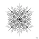 snowflake  tattoo design idea