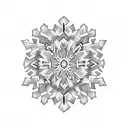 snowflake  tattoo design idea