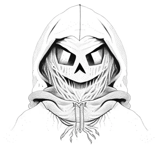scarecrow wearing a hoodie tattoo design idea