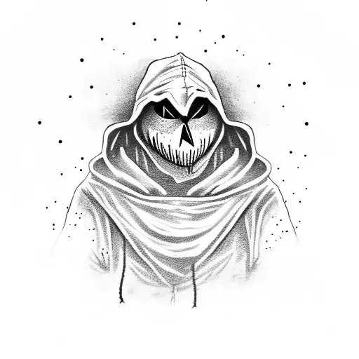 scarecrow wearing a hoodie tattoo design idea