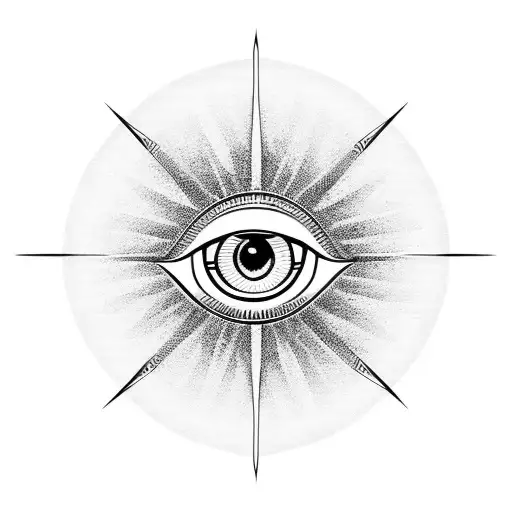 All Seeing Eye triangle tattoo design idea
