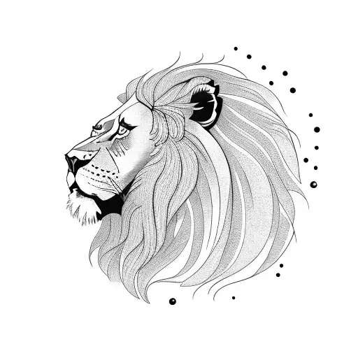 Lion hindu chest tattoo design idea