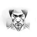bruce lee meditating  tattoo design idea