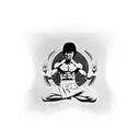 bruce lee meditating  tattoo design idea