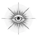 All Seeing Eye triangle tattoo design idea