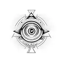 All Seeing Eye triangle tattoo design idea