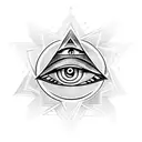 All Seeing Eye triangle tattoo design idea