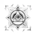 All Seeing Eye triangle tattoo design idea