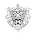 Lion hindu chest tattoo design idea