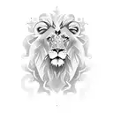 Lion hindu chest tattoo design idea