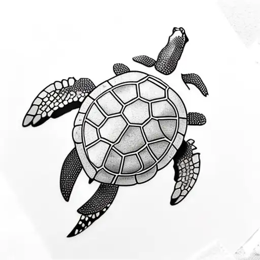 turtle olive tree on back lots of details  tattoo design idea