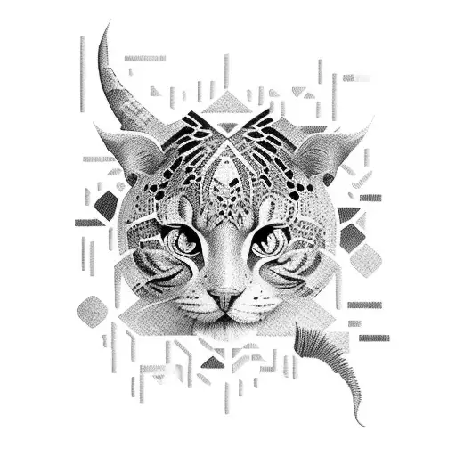 mosaic of animals to close your arm tattoo design idea