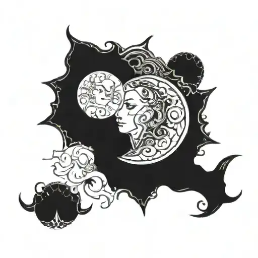 Triple Moon Goddess  tattoo design idea