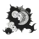 Triple Moon Goddess  tattoo design idea