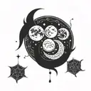 Triple Moon Goddess  tattoo design idea