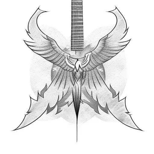 firebird guitar  tattoo design idea
