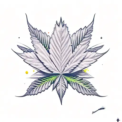 marihuana  tattoo design idea