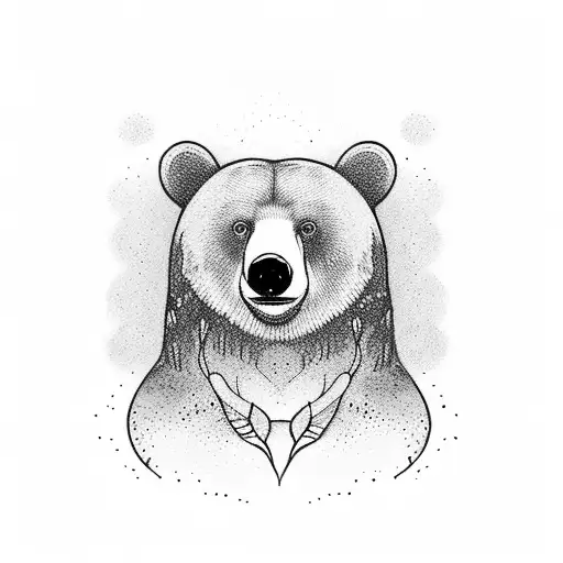 BEAR with some bear paws in there somewhere tattoo design idea