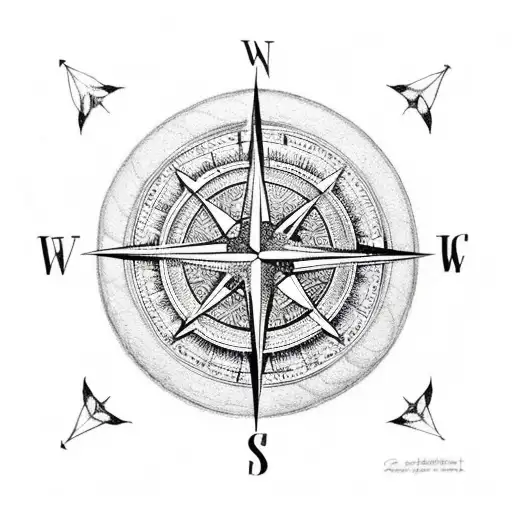 compass j water celtic tattoo design idea