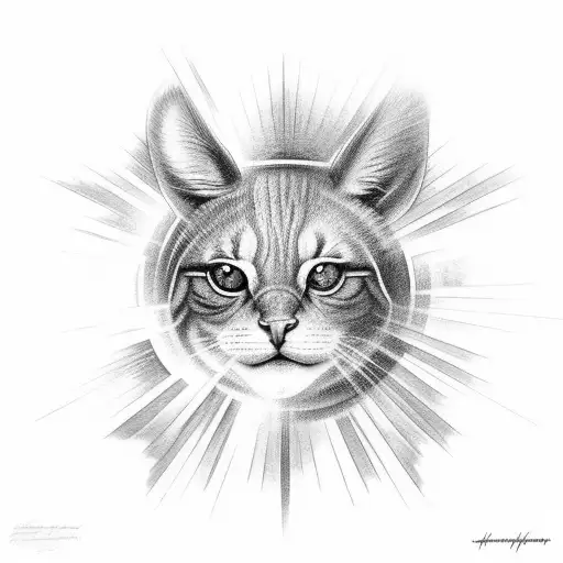 sun rays clouds tattoo design idea