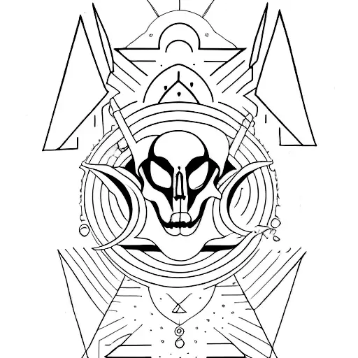 dark duality symbolism tattoo design idea