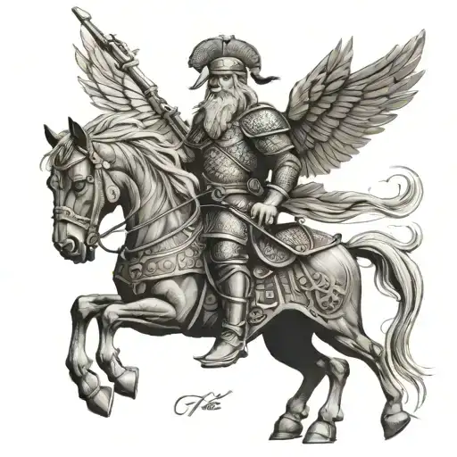 Albanian eagle Viking Skanderbeg tattoo design idea