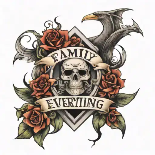 family over everything tattoo design idea