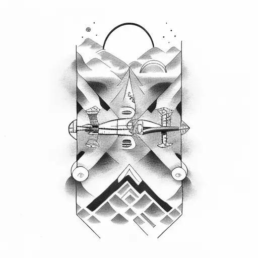 based on the lyrics from traveling man by zach bryan tattoo design idea