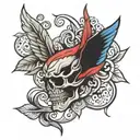 Unbowed, unbent, unbroken tattoo design idea