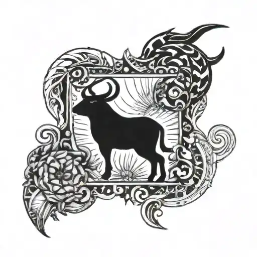 Taurus Aries Aquarius Cancer Libra tattoo design idea