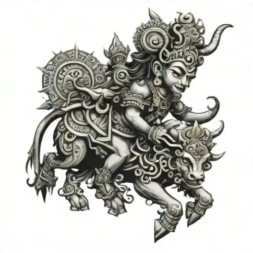 Hindu God Indra tattoo design idea