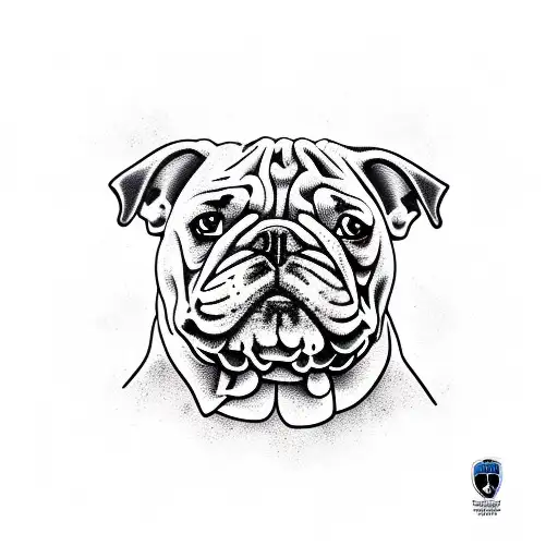 france bulldog tattoo design idea