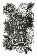 matthew 6:34 and fear and fridays poem tattoo design idea