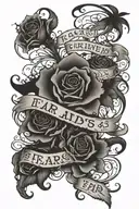 matthew 6:34 and fear and fridays poem tattoo design idea