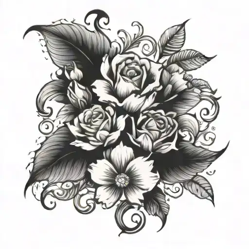 floral  seven deadly sins   tattoo design idea