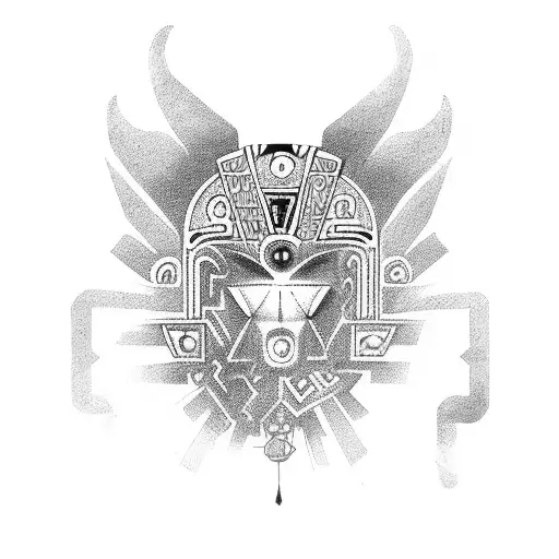 aztec calender  tattoo design idea