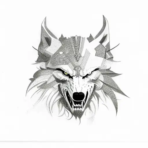 Lobo protector  tattoo design idea