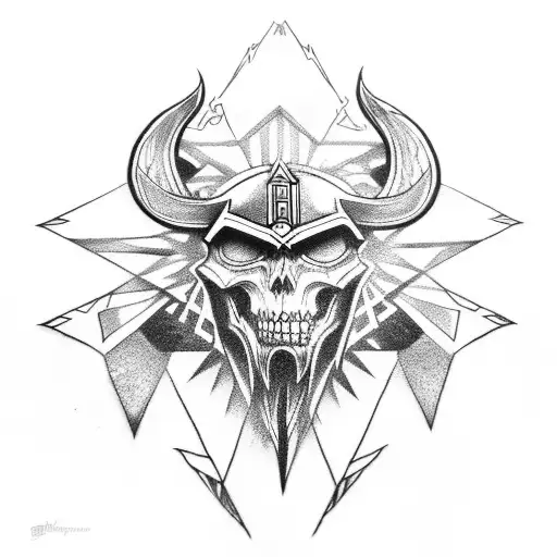 ragnarok illuminati god tattoo design idea