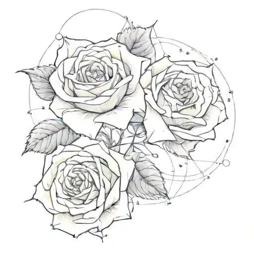 gemini constellation, one yellow rose tattoo design idea