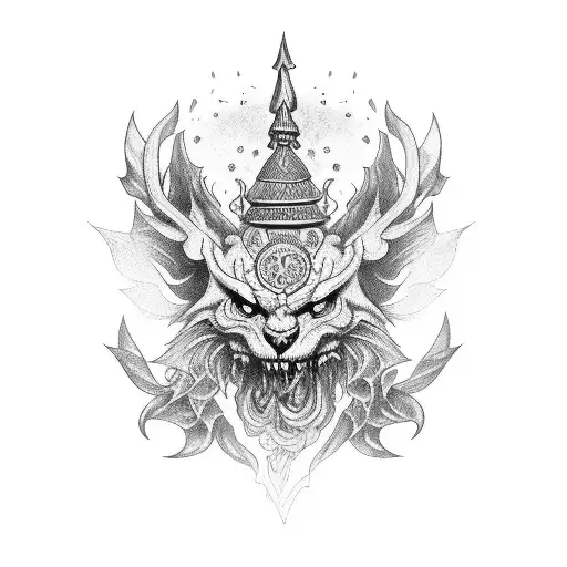 3 de espadas  tattoo design idea