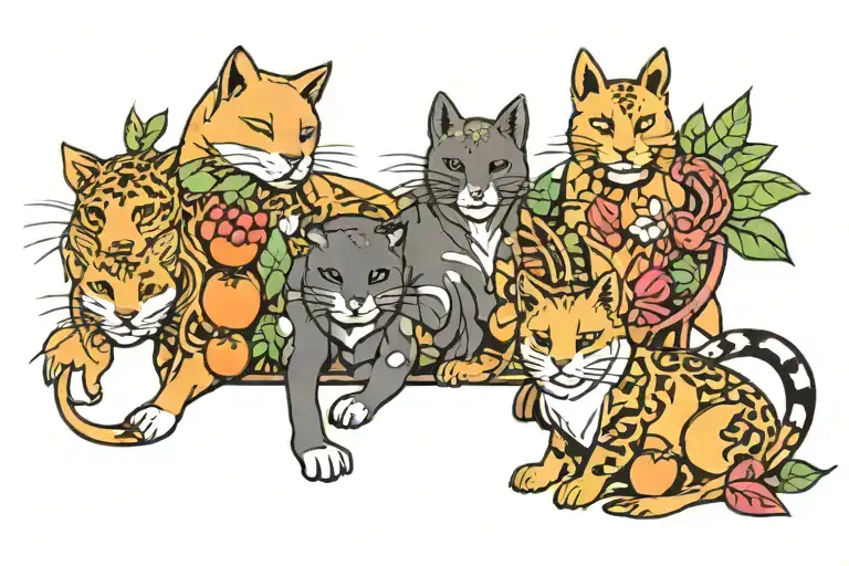 fruits basket animals wrapping   tattoo design idea