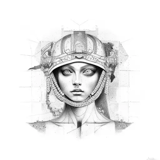 Roman painting tattoo design idea