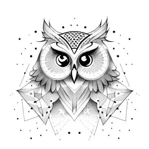 Owl minimal black and white vector icon. Isolated artistic logo. Tattoo  ideas of wise animal Stock Vector Image & Art - Alamy