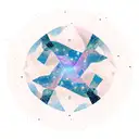 mountains inside an arch, with gemini constellation stars tattoo design idea