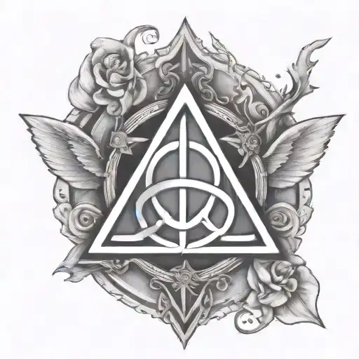 holy trinity symbol tattoo design idea